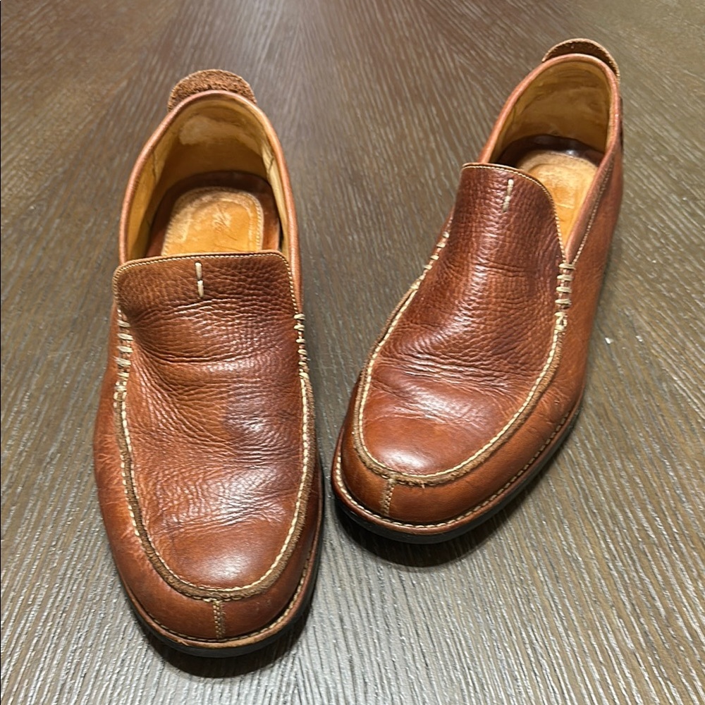 Martin Dingman‎ Brown Leather Loafers Moccasin-Style Slip-Ons